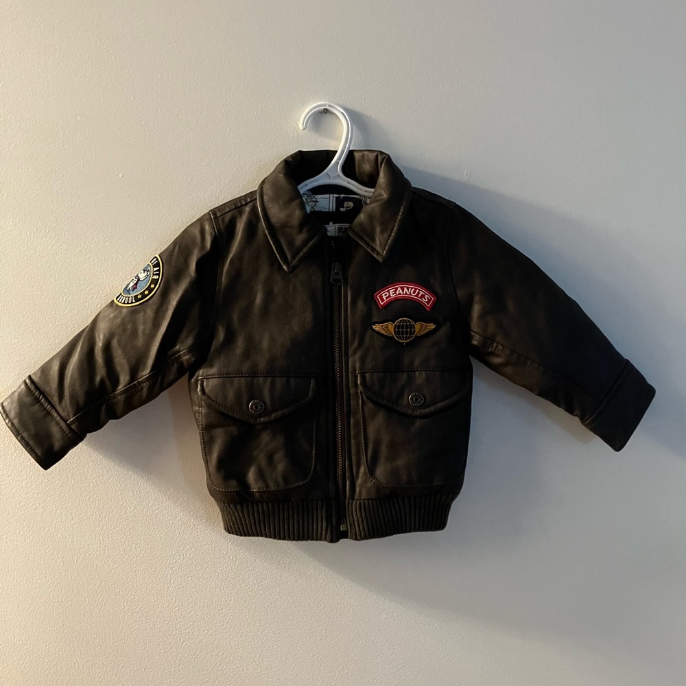 Gap Baby Peanuts Flight Jacket New Size 12-18 months